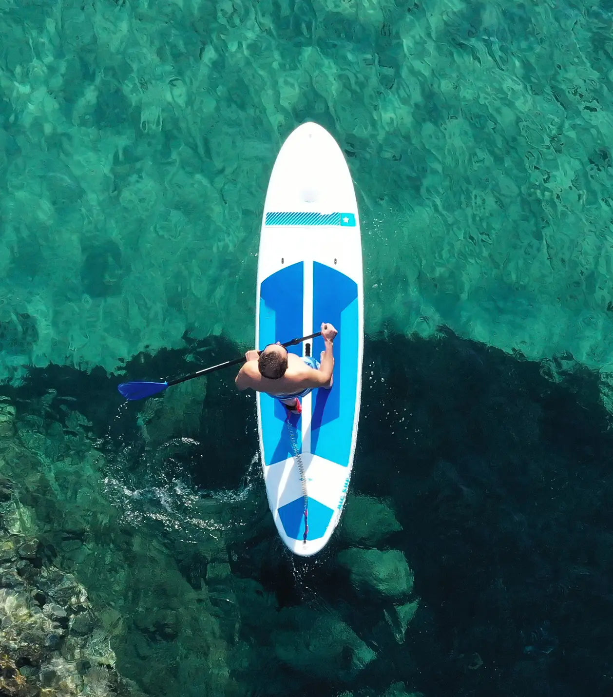 SUP-Board auf Meer